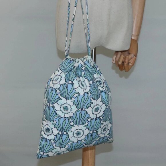 PRADA purse Pouch cotton Blue Auth BD1714 - Picture 15 of 16